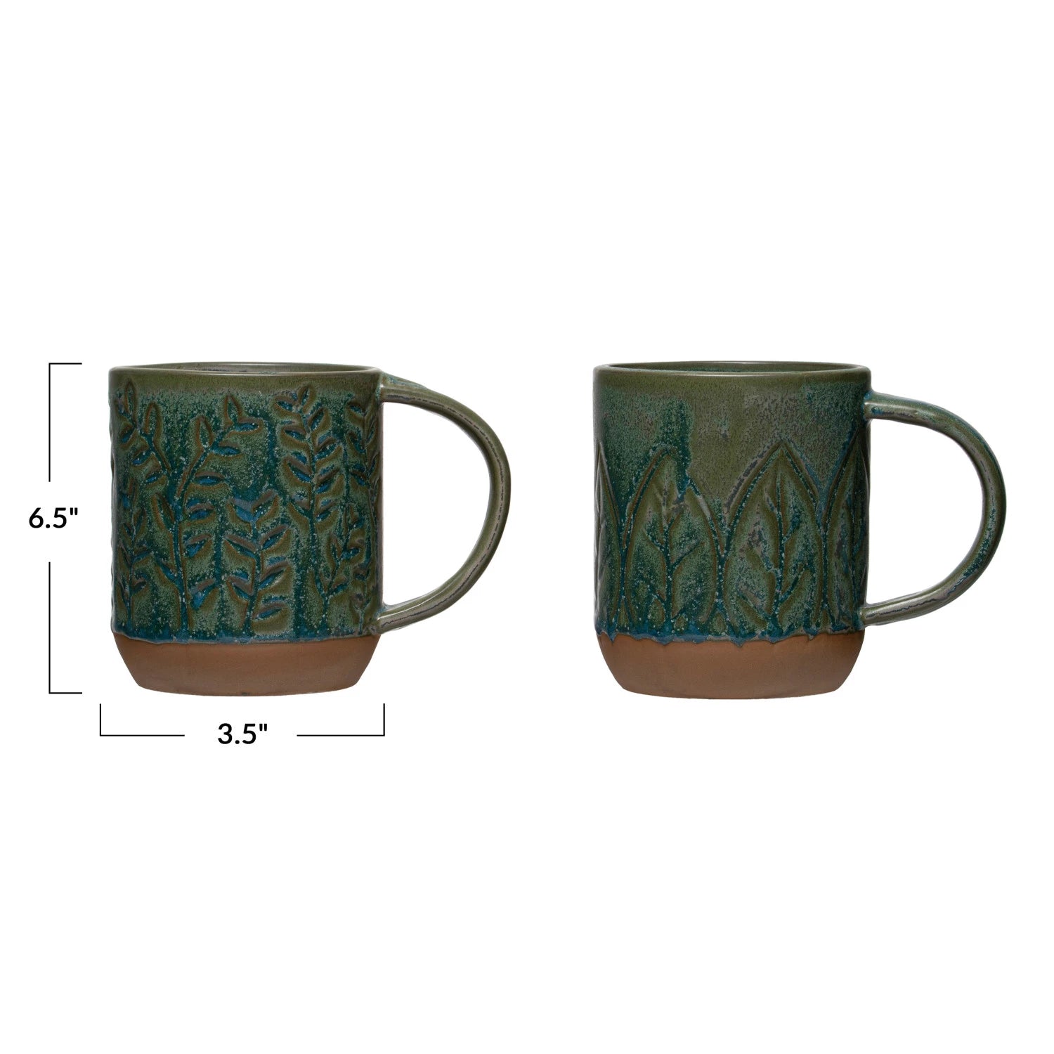 GREENLEAF DEBOSSED MUG