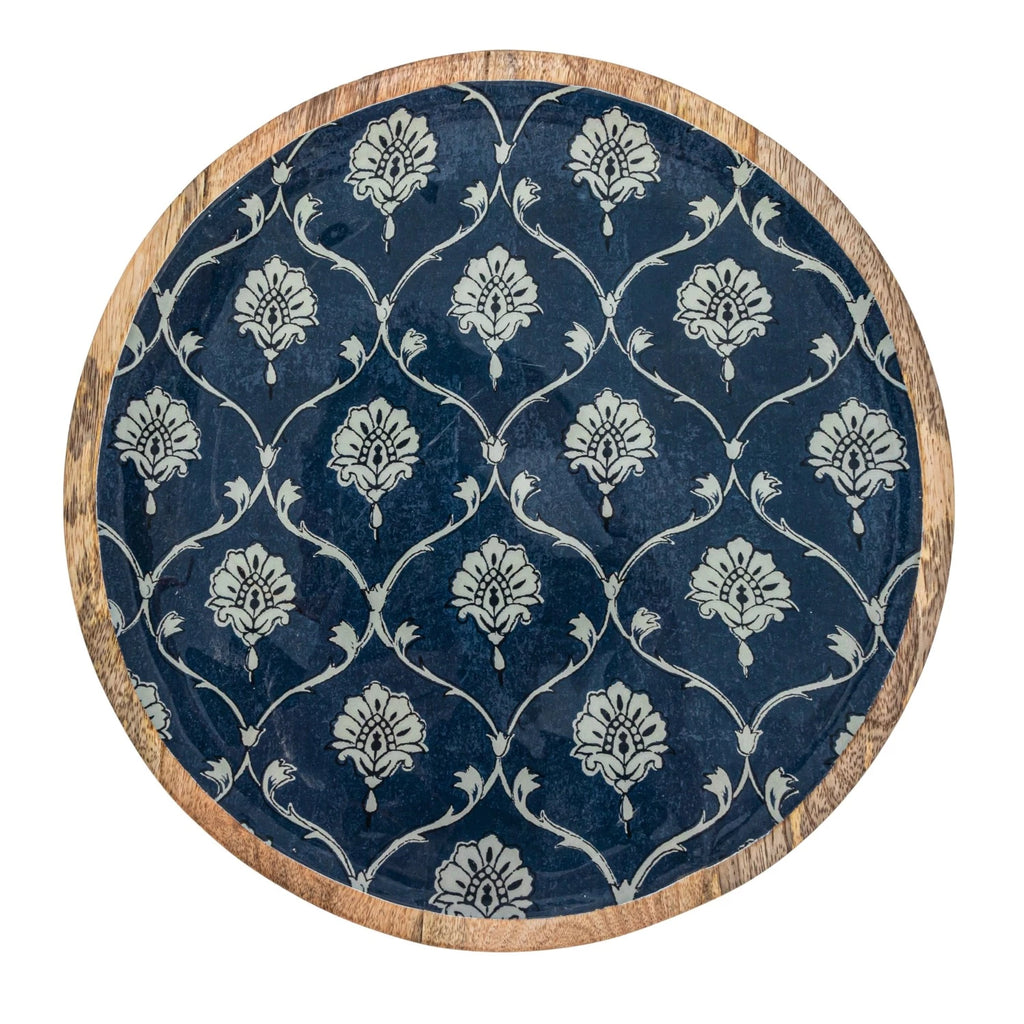ENAMELED MANGO WOOD TRAYS