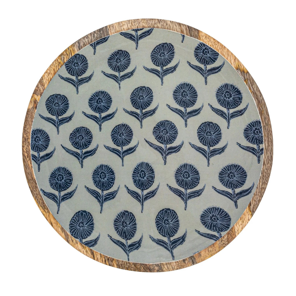 ENAMELED MANGO WOOD TRAYS