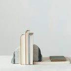 CARVED MARBLE BOOKENDS