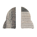 CARVED MARBLE BOOKENDS