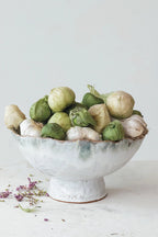 STONEWARE FOOTED BOWL