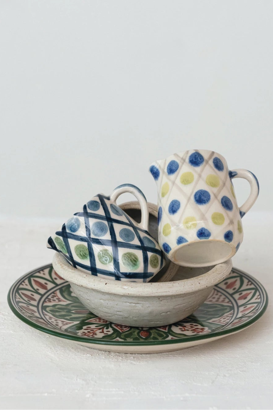 PATTERNED STONEWARE CREAMER