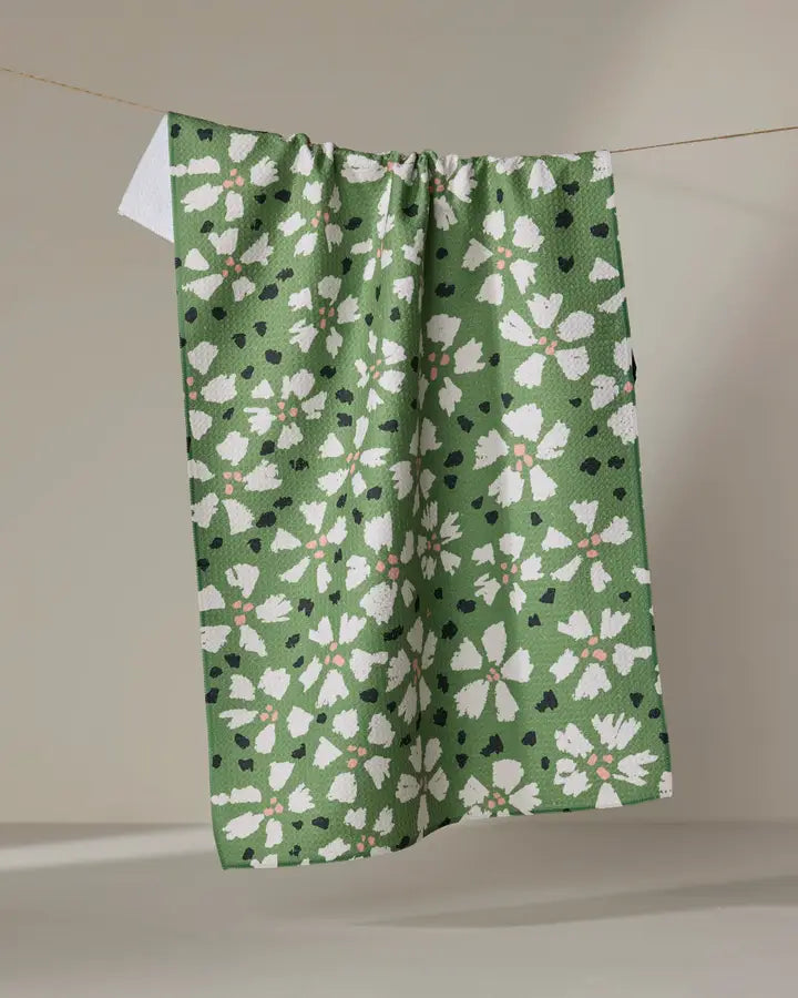 GEOMETRY TEA TOWEL - ASTER