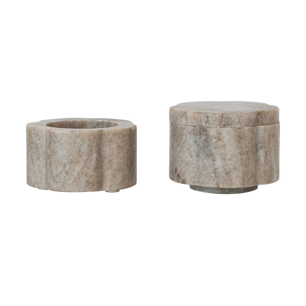 MARBLE SCALLOPED PINCH POTS