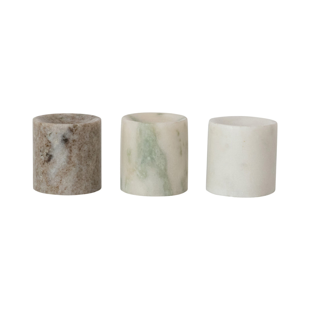 Marble Taper Holder, 3 Colors (Holds 1/2" Taper)