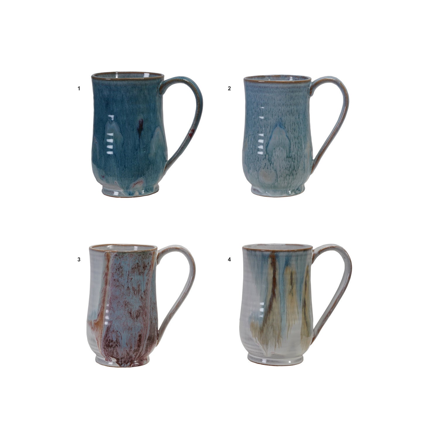 20 OZ. MOSAIC GLAZED STONEWARE MUG