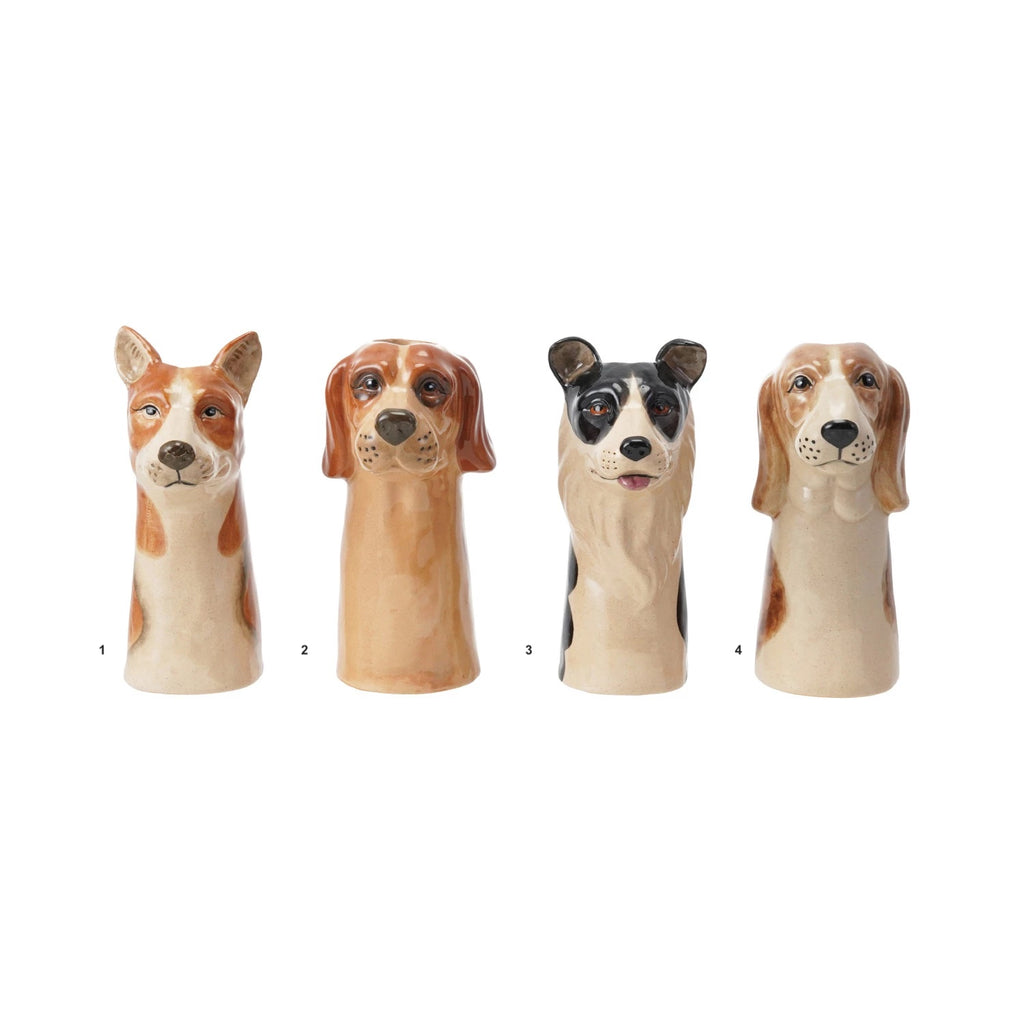 LOVE DOGS STONEWARE VASE