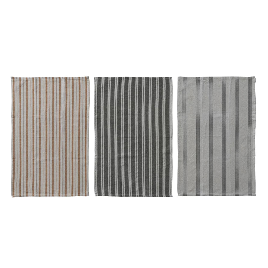 STRIPED WOVEN TEA TOWELS
