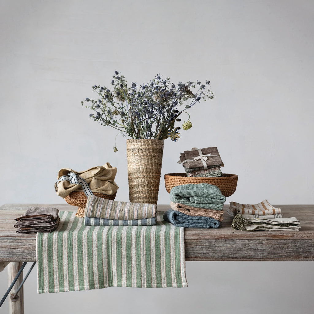 STRIPED WOVEN TEA TOWELS