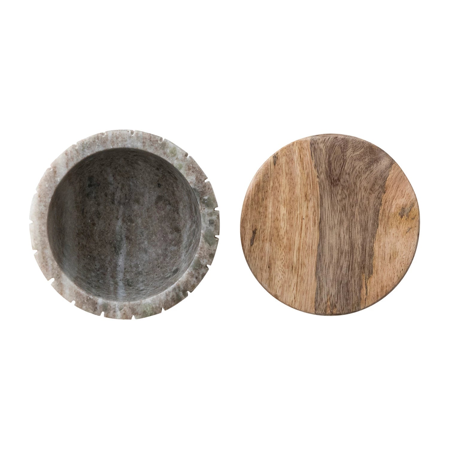 CARVED MARBLE CONTAINER