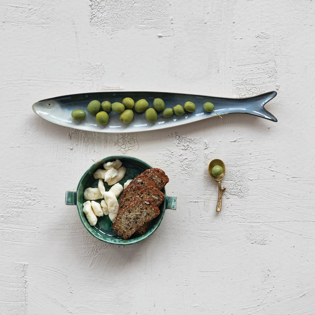 STONEWARE SARDINE DISH