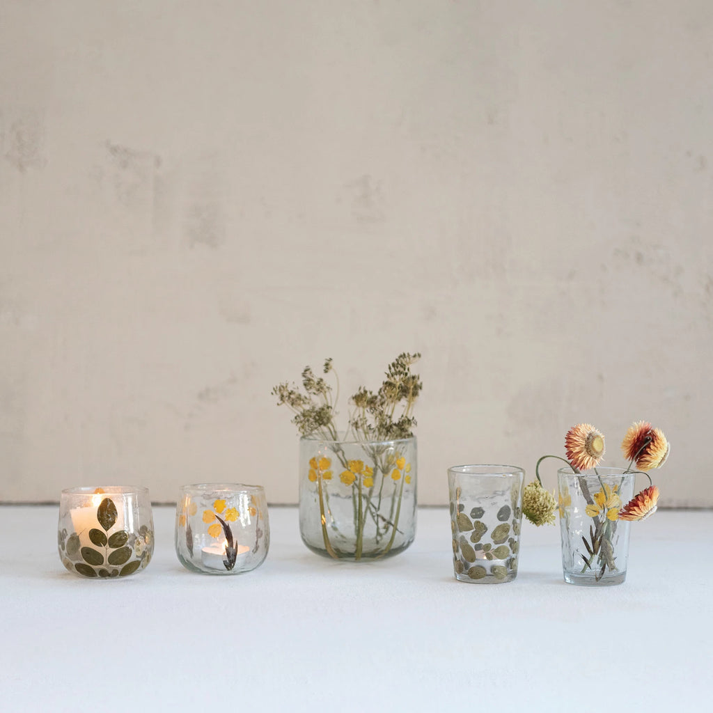 MORINGA LEAF TEALIGHT HOLDER SHORT