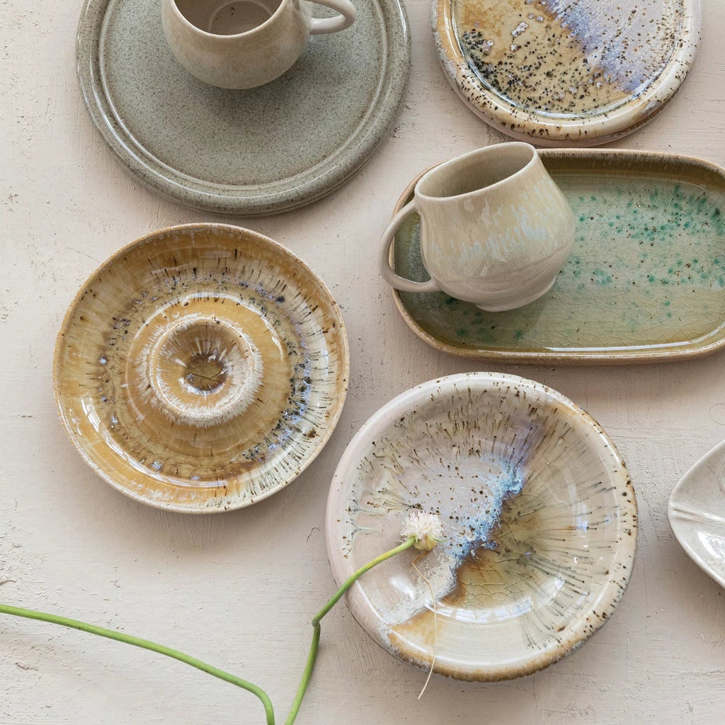 WIDE RIM STONEWARE BOWL