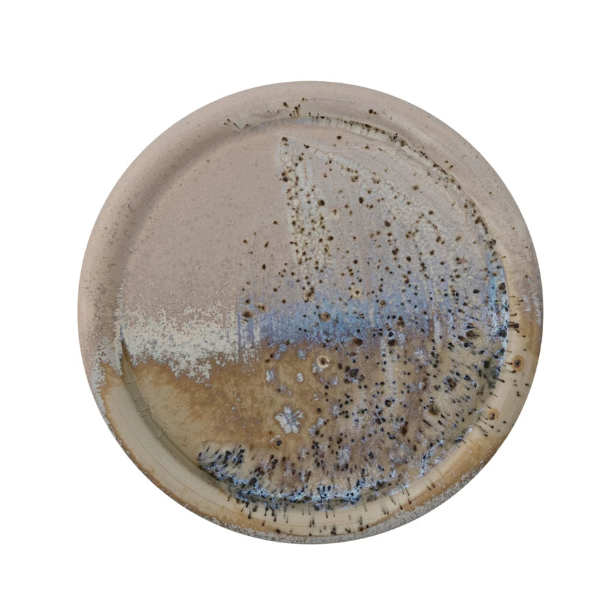 WIDE RIM STONEWARE PLATE