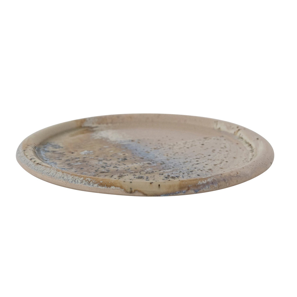 WIDE RIM STONEWARE PLATE