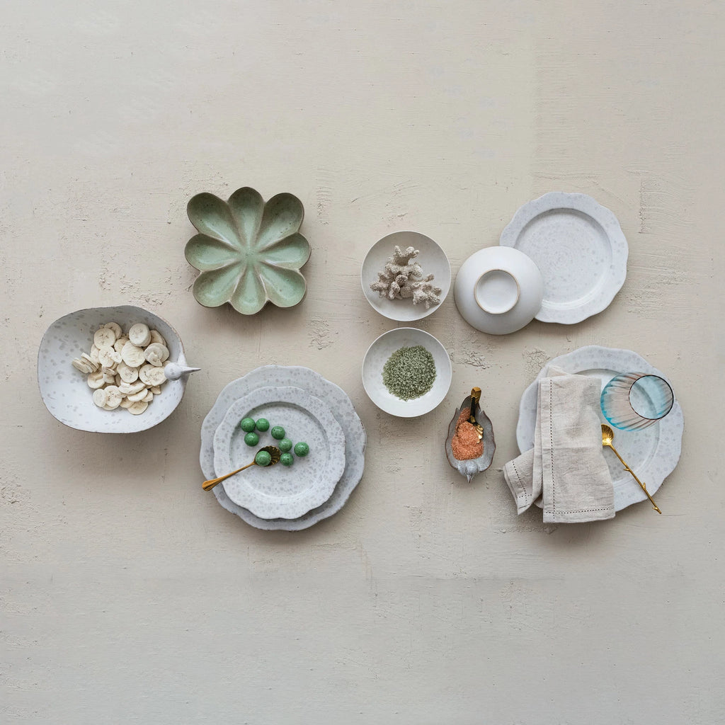 STONEWARE BIRD DISH