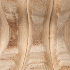 CARVED WOOD VASE TALL