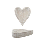 HEART SHAPED WOOD DISH