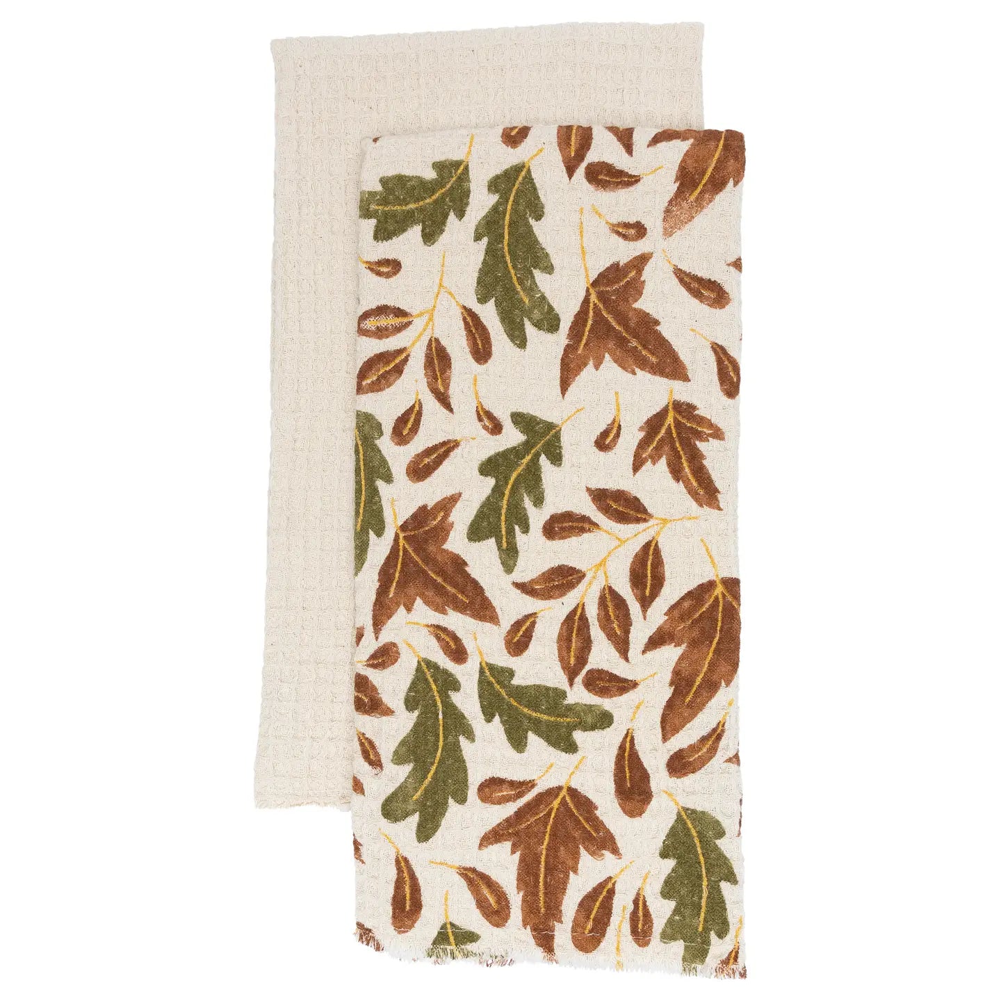 FALLING LEAVES COTTON TEA TOWEL SET