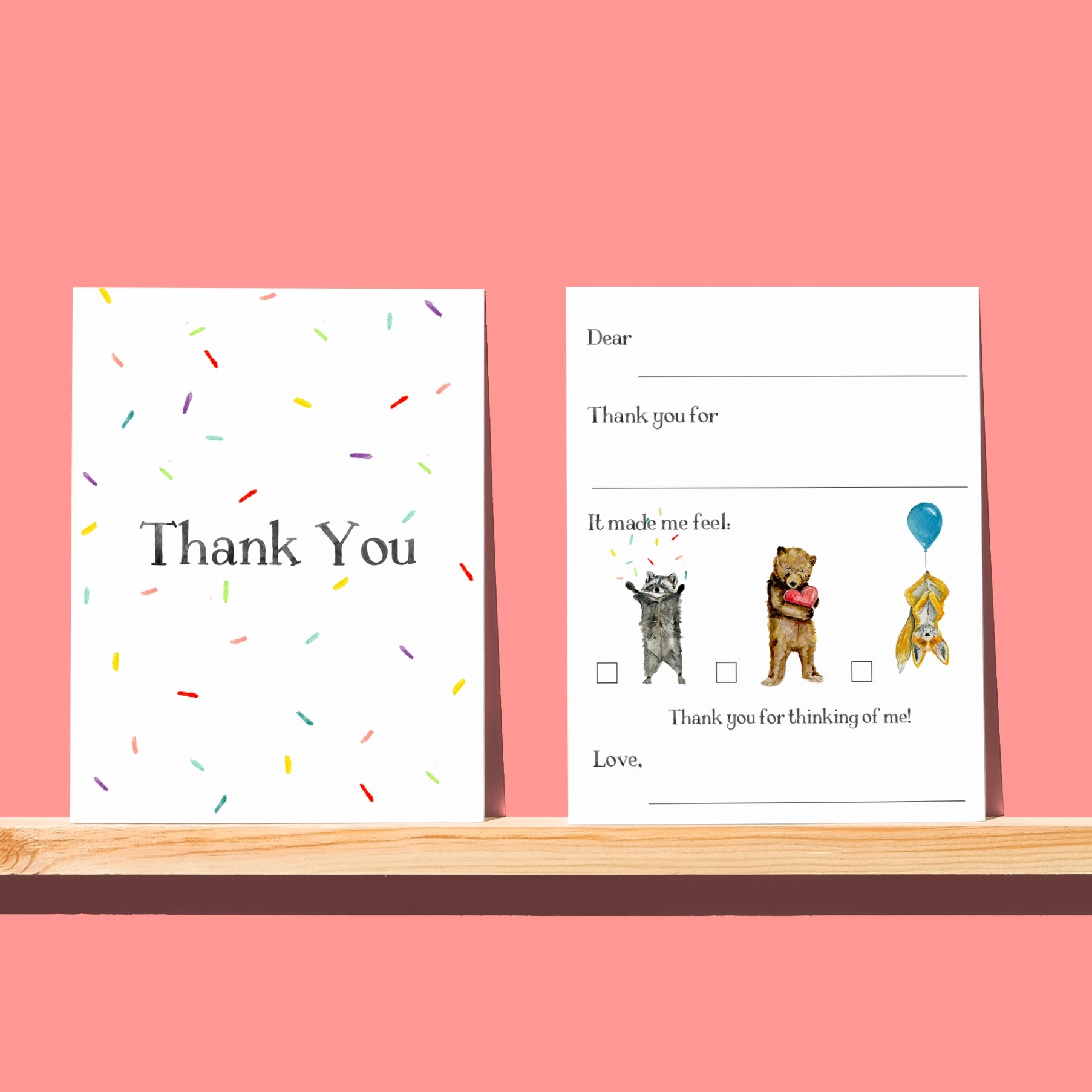 KIDS WOODLAND THEMED THANK YOUS