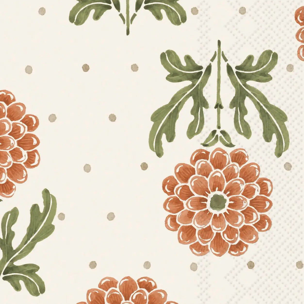 SIMPLE FLOWER ORANGE PAPER NAPKINS