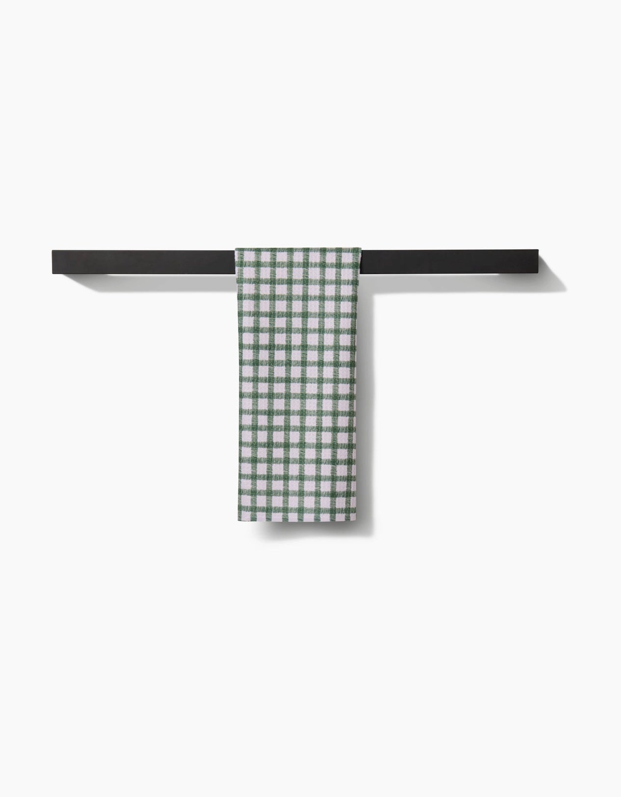 GEOMETRY BAR TOWEL - FIRESIDE PLAID GREEN