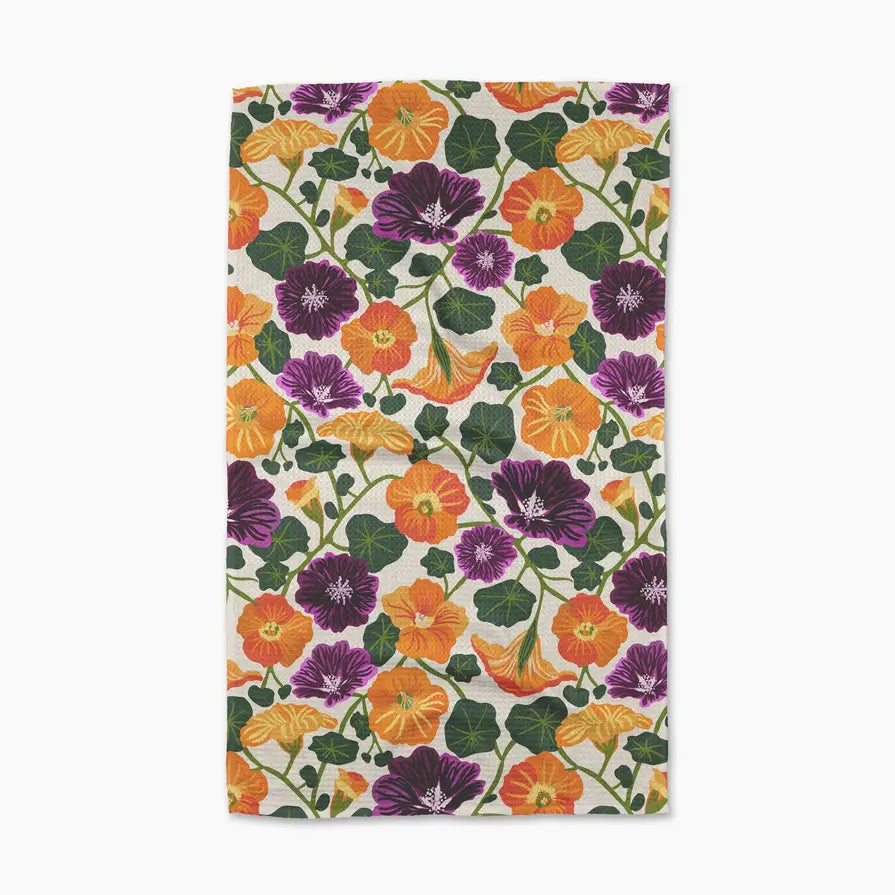 GEOMETRY TEA TOWEL - NASTURTIUM