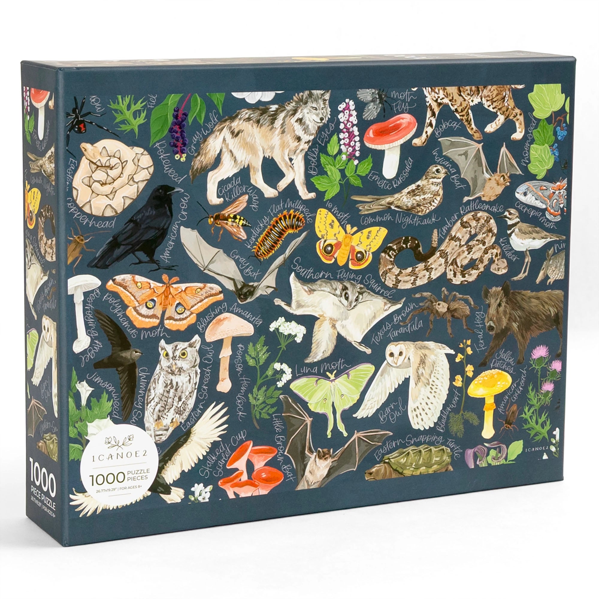 MIDNIGHT FLORA + FAUNA 1000 PIECE PUZZLE