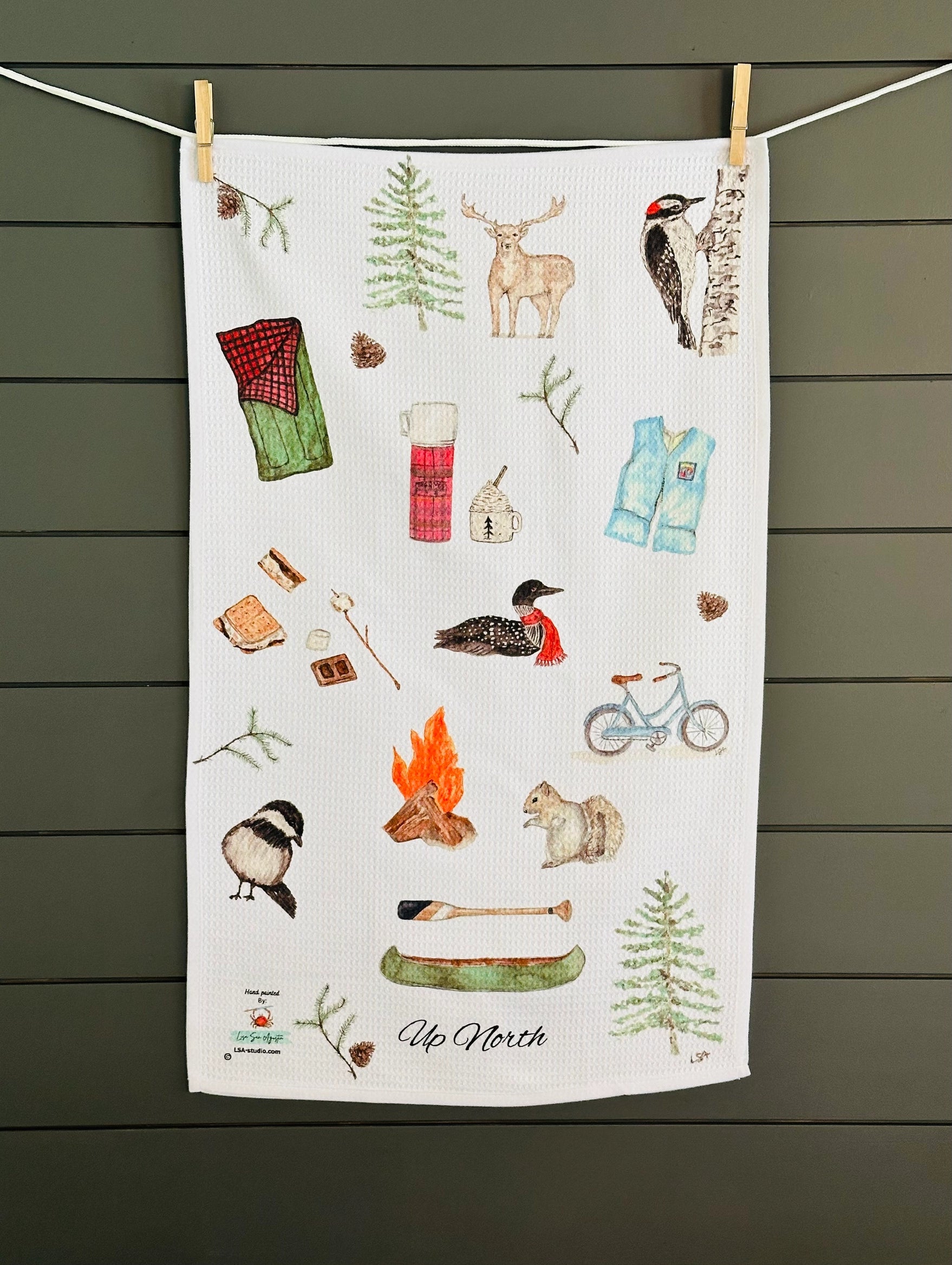 "UP NORTH' DISH TOWEL