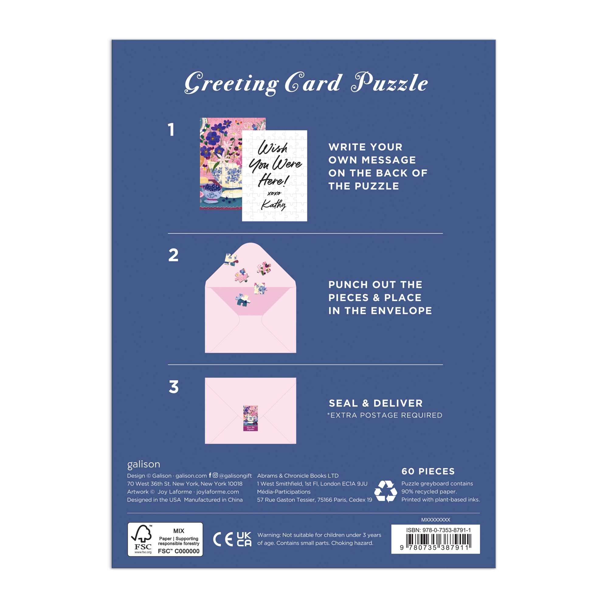 JOY LAFORME ART OF THE TABLE GREETING CARD PUZZLE