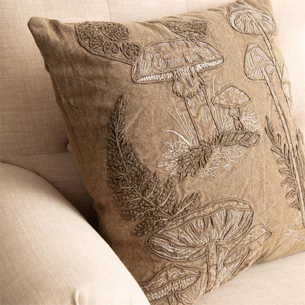 EMBROIDERED MUSHROOM PILLOW