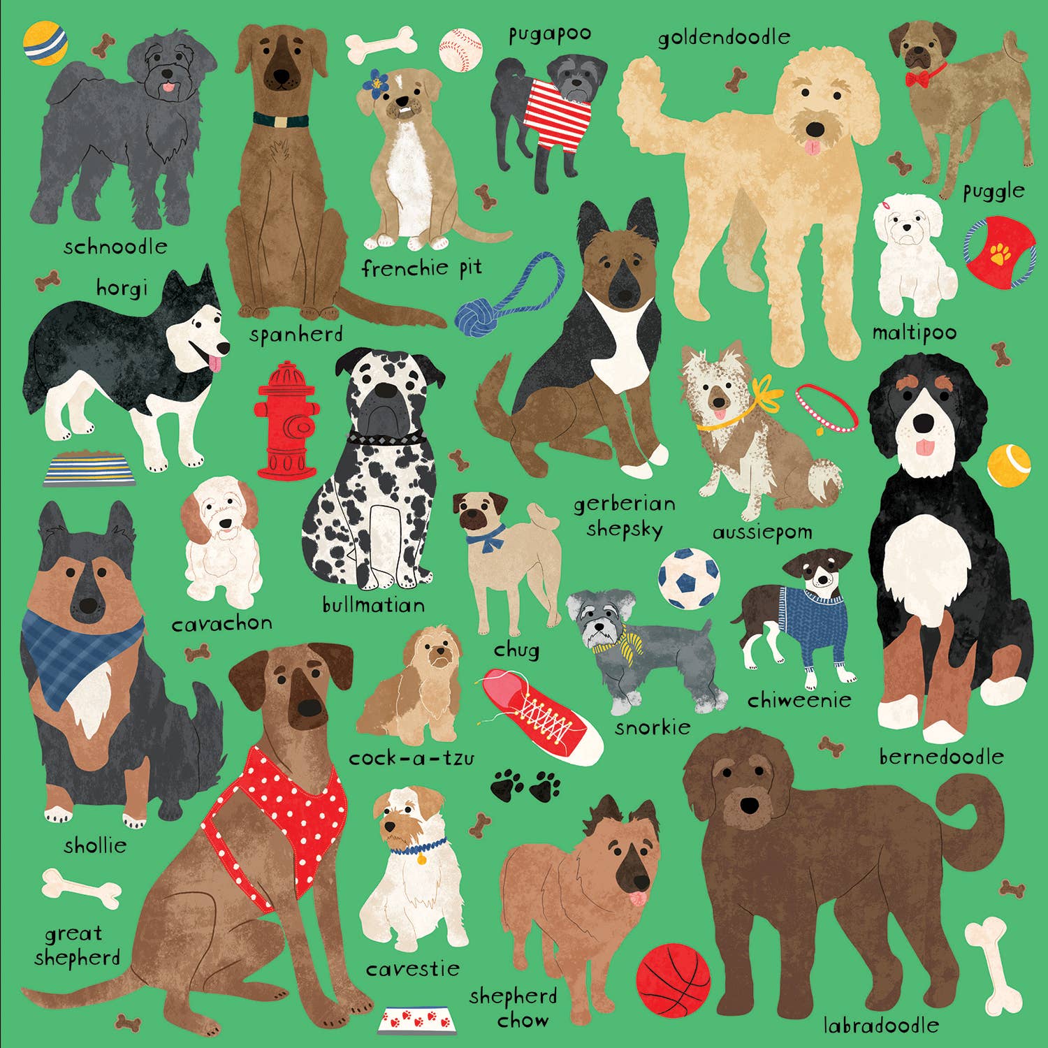 DOODLE DOG AND OTHER MIXED BREEDS - 500 PC. PUZZLE