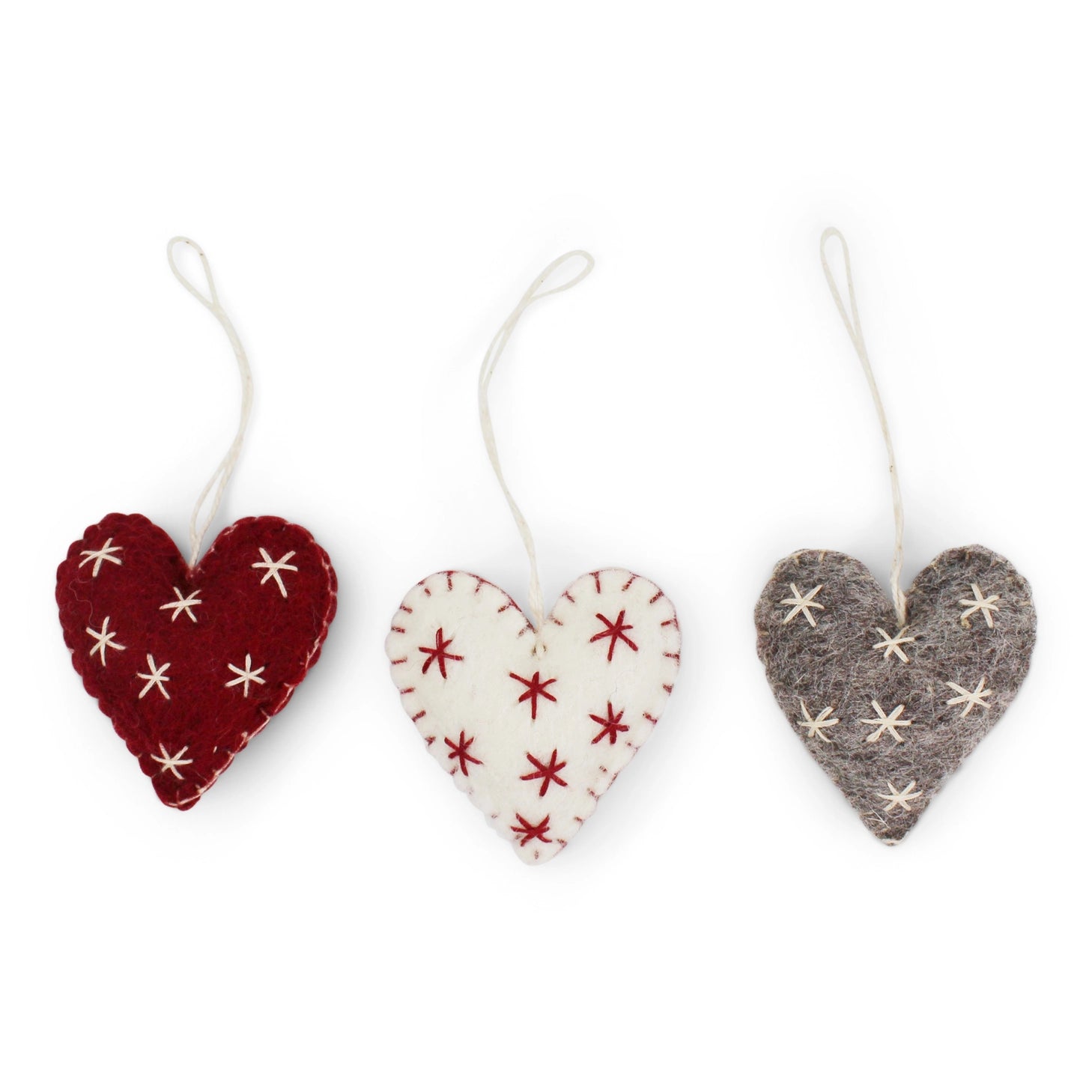 HEART ORNAMENTS - SET OF 3