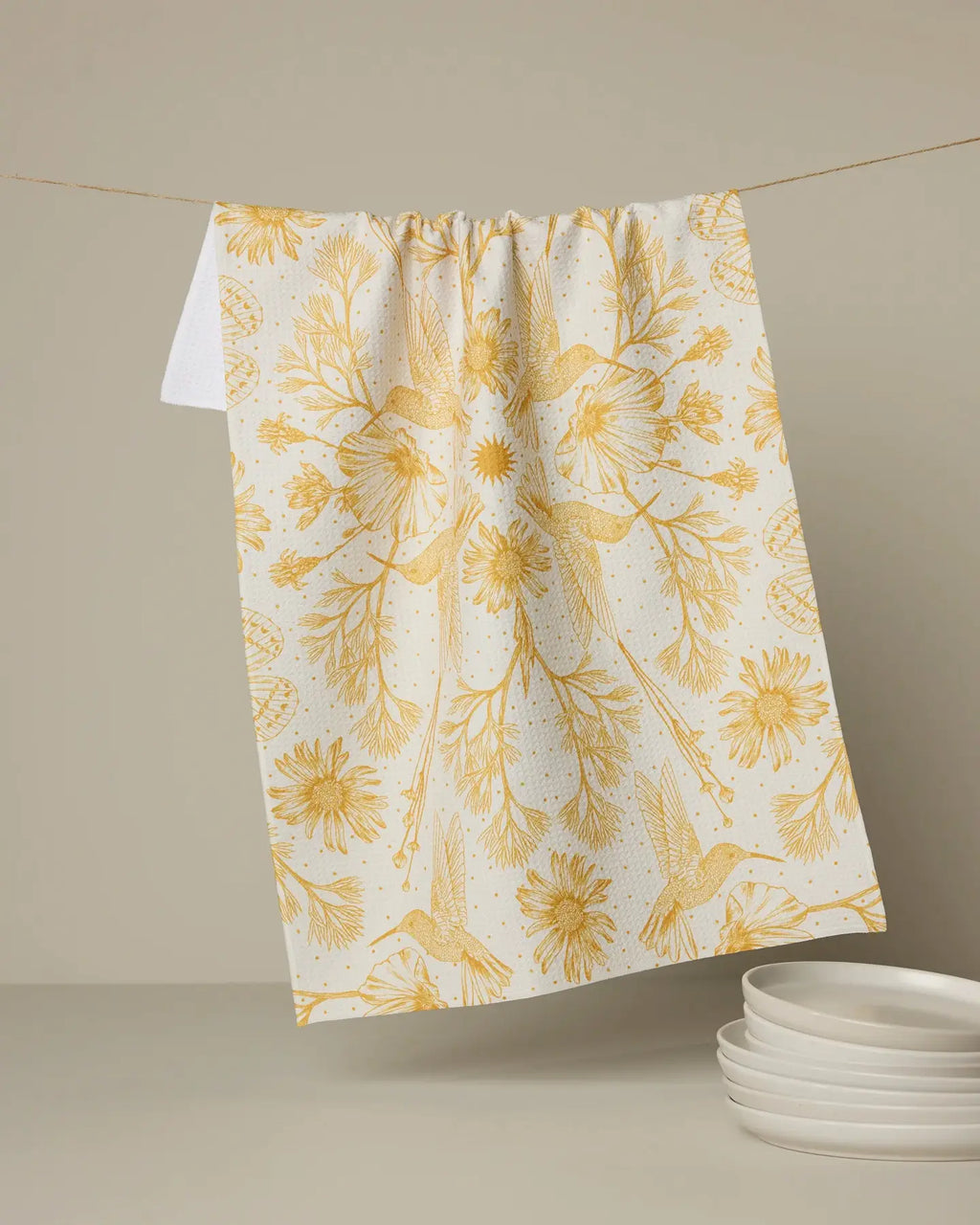 GEOMETRY TEA TOWEL - GILDED NECTAR