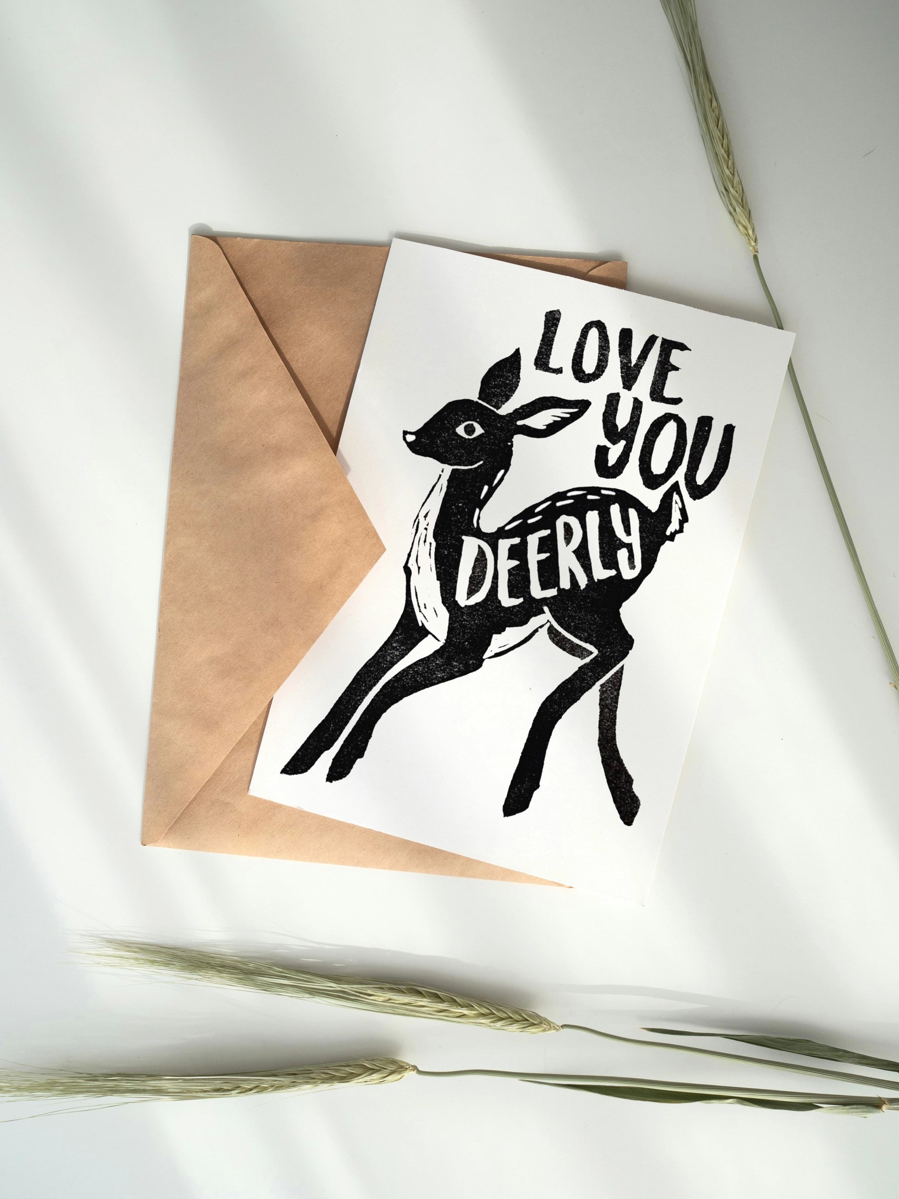 LOVE YOU DEERLY CARD