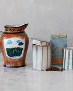 STRIPED JAR WITH LID
