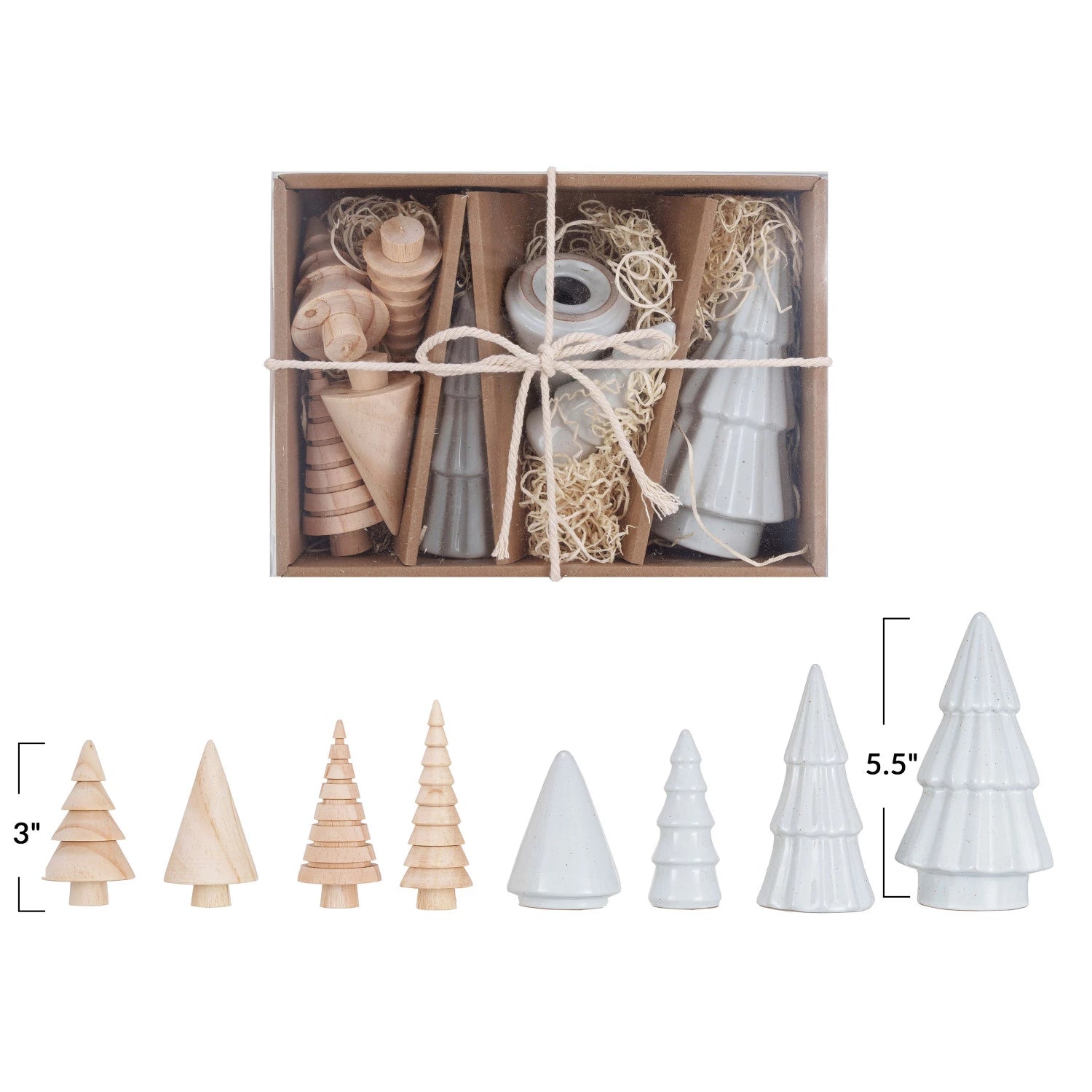 STONEWARE + WOOD TREES