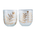 ETCHED GLASS TEALIGHT HOLDER