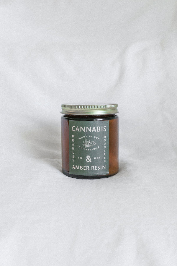 CANNABIS + AMBER RESIN CANDLE