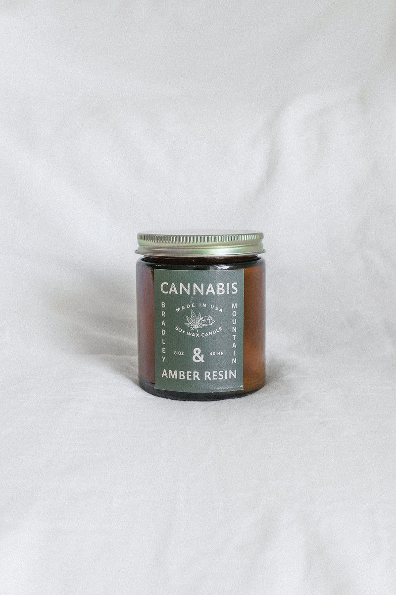 CANNABIS + AMBER RESIN CANDLE