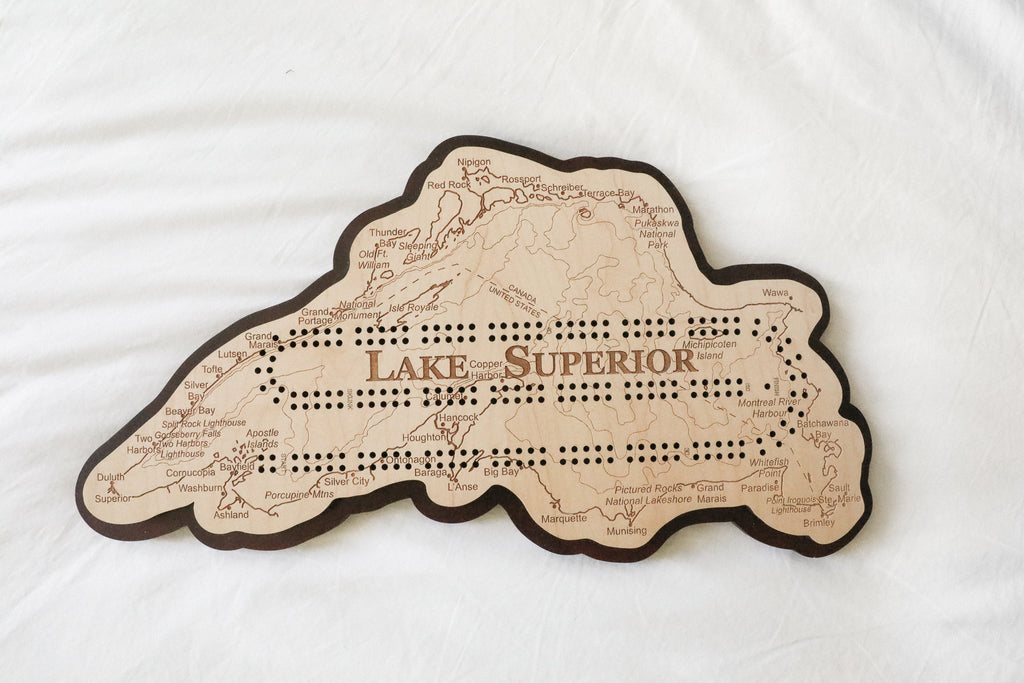 LAKE SUPERIOR CRIBBAGE BOARD