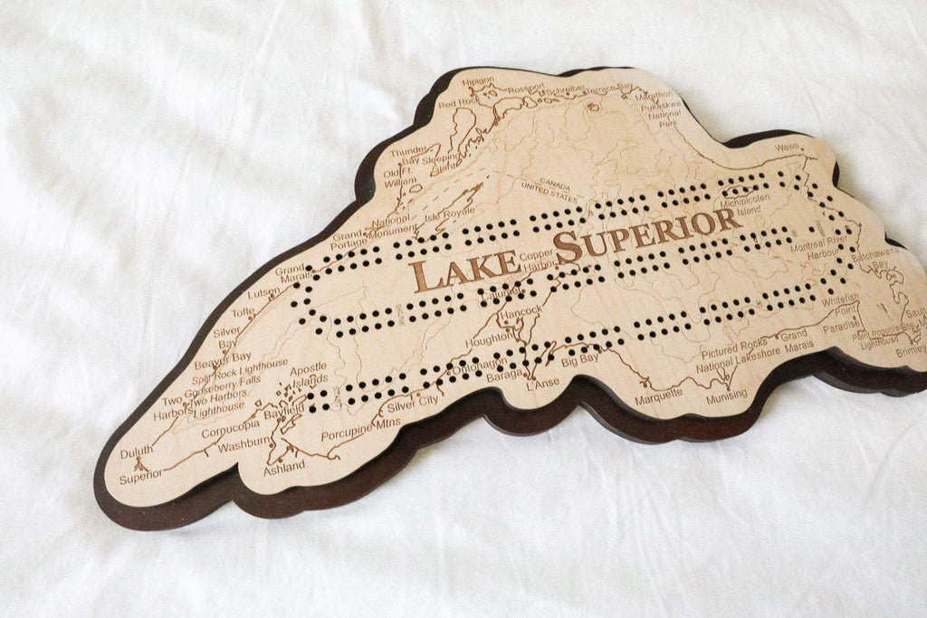 LAKE SUPERIOR CRIBBAGE BOARD