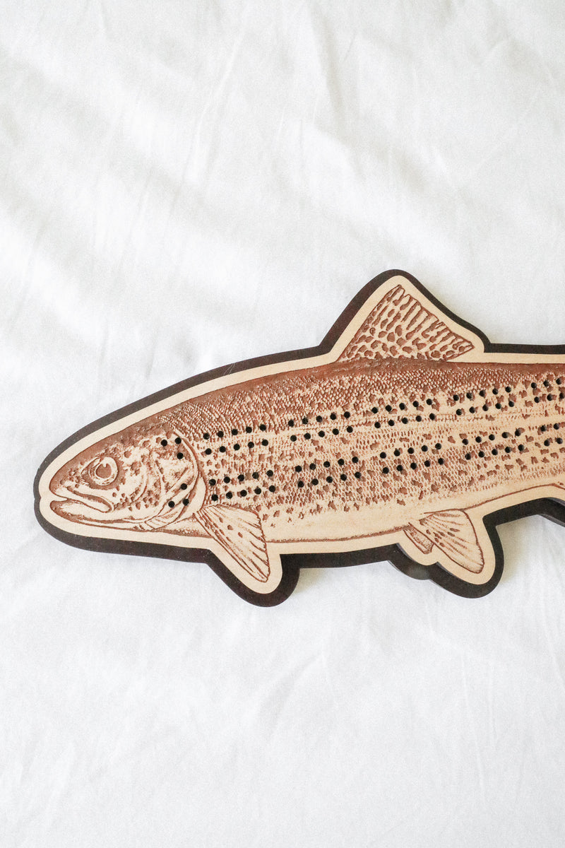 RAINBOW TROUT CRIBBAGE BOARD