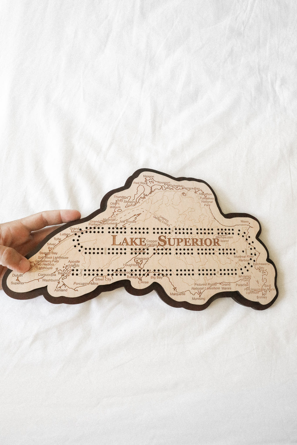 LAKE SUPERIOR CRIBBAGE BOARD