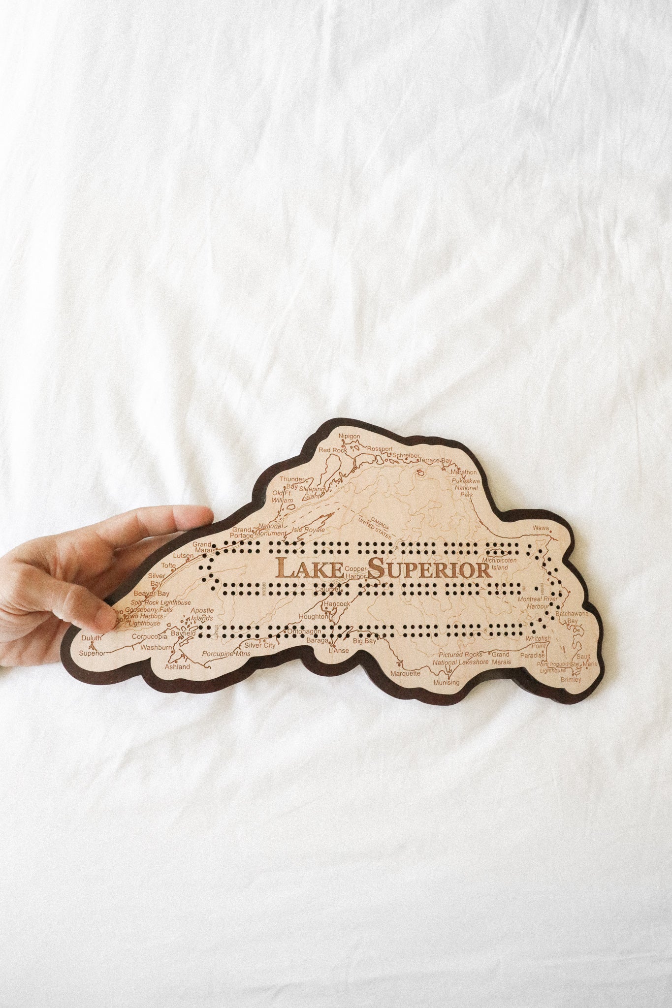 LAKE SUPERIOR CRIBBAGE BOARD
