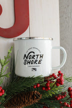 THE NORTH SHORE LAKE SUPERIOR CAMPFIRE MUG (WHITE)